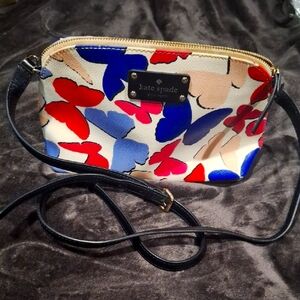 Kate Spade Artistic Red and Blue Crossbody Bag